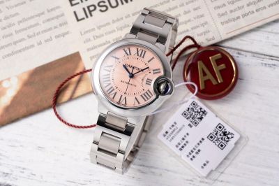 Ballon Bleu de Cartier 33*10MM Stainless Steel NH05 Movement Pink Dial how to spot a good replica watch